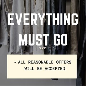‼️EVERYTHING MUST GO‼️